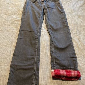 Prana flannel lined jeans-size 0